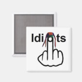 Magnet Idiots Gedreht (Vorderseite/Rückseite)