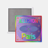 Magnet "ILLUSION Paris" (Vorderseite/Rückseite)