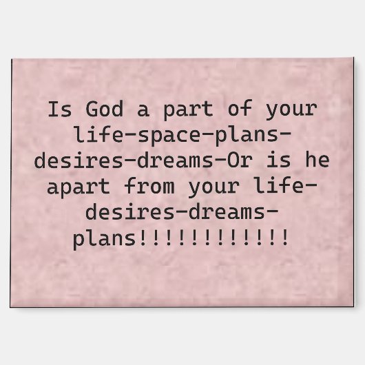 Magnet " Ist Gott ein Teil deines Lebens " (Vorderseite)