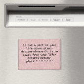 Magnet " Ist Gott ein Teil deines Lebens " (In Situ (Geschirrspüler))