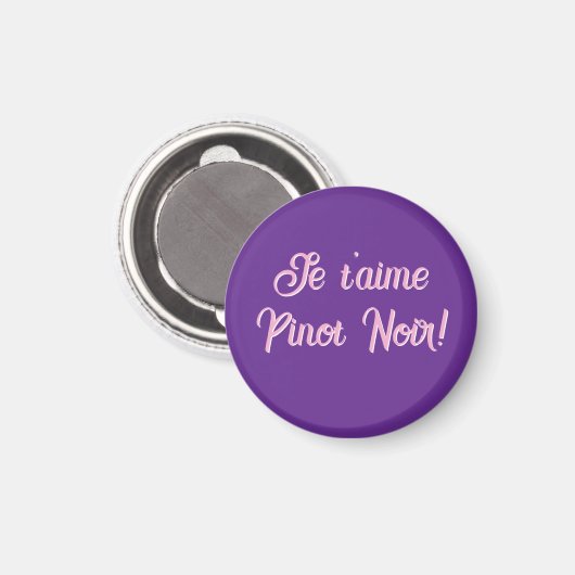 Magnet Je t'aime Pinot Noir (Vorderseite/Rückseite)