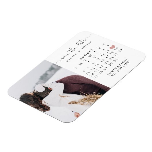 Magnet | Kalender Save the Date (Linke Seite)