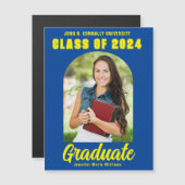 Magnet-Karte für das blaugelbe Foto Abschluss Magnetkarte (Vorne/Hinten)