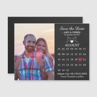 Magnet-Karte für Kalender Save the Date Foto Magneteinladung