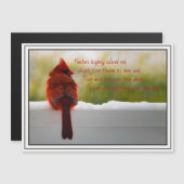 Magnet-Karte für Kardinal mit dem Besucher aus dem Magnetkarte (Vorne/Hinten)