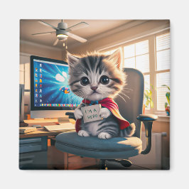 Magnet Katze mit Wecker 
