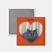 Magnet - Katzenrahmen in Herzform (Vorderseite/Rückseite)