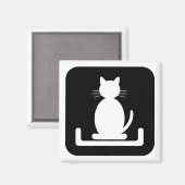 Magnet "Katzenstreu" (Vorderseite/Rückseite)