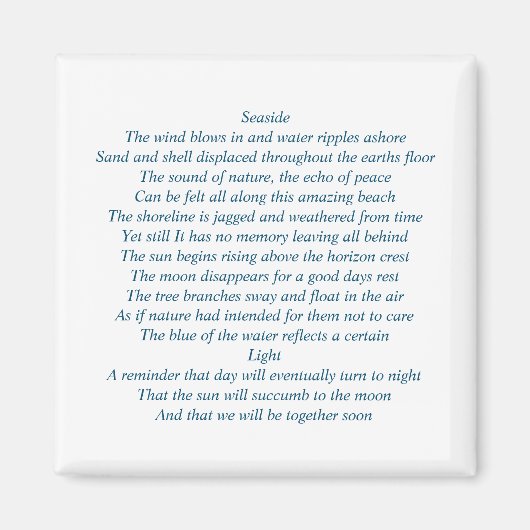 Magnet komplett mit origineller Poesie (Vorne)