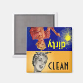 Magnet Küchenhelfer Saubere Geschirrspüler (Vorderseite/Rückseite)