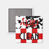 Magnet Küchenhelfer Saubere Geschirrspüler (Vorderseite/Rückseite)