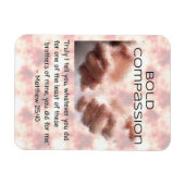 Magnet - kühnes Mitgefühl - Sei die Hände Jesu (Horizontal)