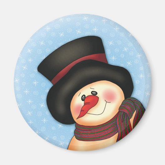 Magnet "Lächelnd Snowman" (Vorne)