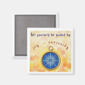 Magnet - Lass dich von Freude und Curiosi leiten z (Vorderseite/Rückseite)