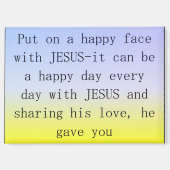 Magnet ' Lege ein glückliches Gesicht mit Jesus an (Vorderseite)