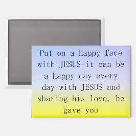 Magnet ' Lege ein glückliches Gesicht mit Jesus an