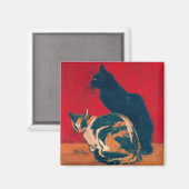 Magnet: Les Chats von Theophile Steinlen Magnet (Vorderseite/Rückseite)