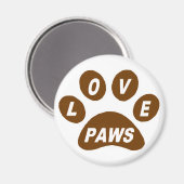 Magnet-Liebe Paws Brown Magnet (Vorderseite/Rückseite)