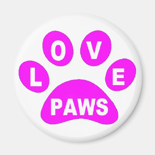 Magnet-Liebe Paws Pink Magnet (Vorne)