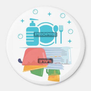 Magnet, liebevoll für "saubere - schmutzige" Gesch Magnet