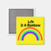 Magnet LIfe ist ein Regenbogen (Vorderseite/Rückseite)