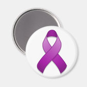 Magnet lila Awareness Ribbon (Vorderseite/Rückseite)