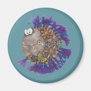 Magnet - Lila Garnelenfisch - Papa