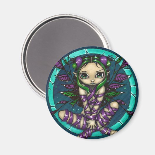 Magnet "Lila Ribbon Fairy" (Vorderseite/Rückseite)