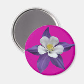 Magnet Lila und weiße Blume (Vorderseite/Rückseite)