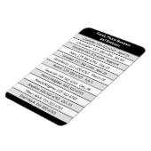 Magnet Liste wichtiger Telefonnummern (Linke Seite)