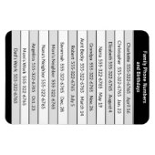 Magnet Liste wichtiger Telefonnummern (Horizontal)