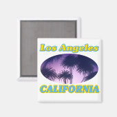 Magnet "Los Angeles California Palm Trees" (Vorderseite/Rückseite)