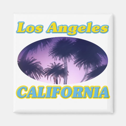 Magnet "Los Angeles California Palm Trees" (Vorne)