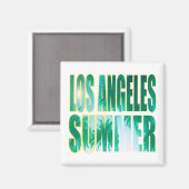 Magnet "Los Angeles Summer Letter Green" (Vorderseite/Rückseite)