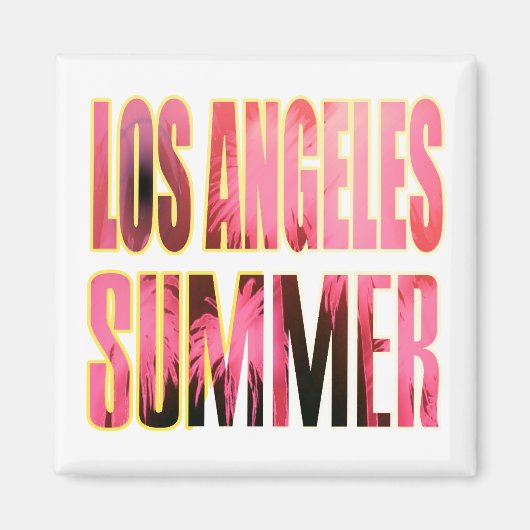 Magnet "Los Angeles Summer Letter Red" (Vorne)