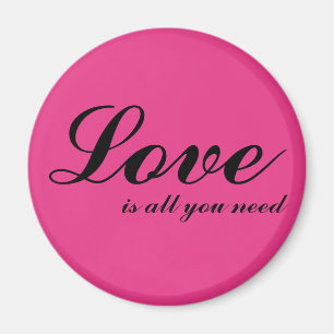 Magnet - Love is all you need Errötendes Rosa