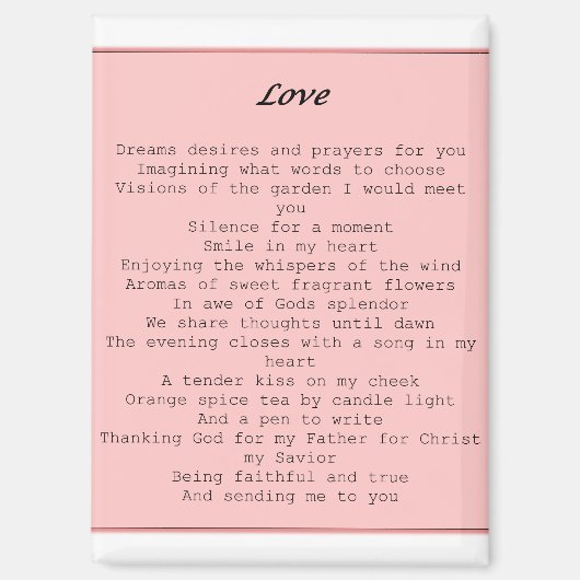 magnet- "Love" Magnet (Vorderseite)