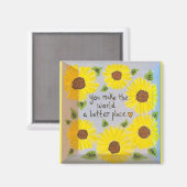 Magnet "Macht die Welt zu einem besseren Ort" (Vorderseite/Rückseite)