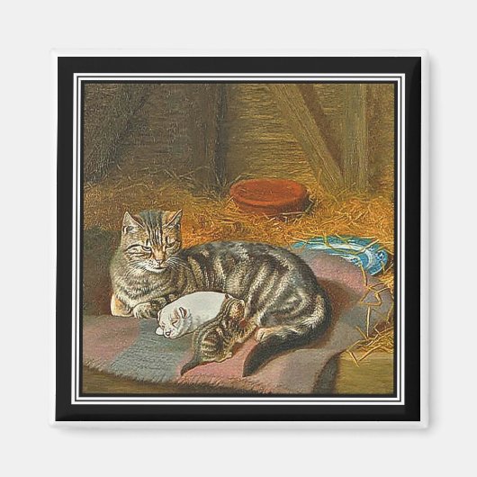Magnet - Mama Cat & Pup: "The Unexpected Guest" (Vorne)