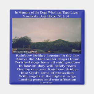 Magnet-Manchester-Regenbogen-Brücken-Gedicht Magnet