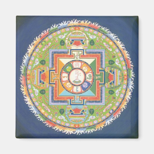 MAGNET Mandala von Chenrezig (Mitgefühl) (Vorne)