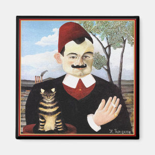 Magnet: "Mann u. Katze" durch Henri Rousseau Magnet