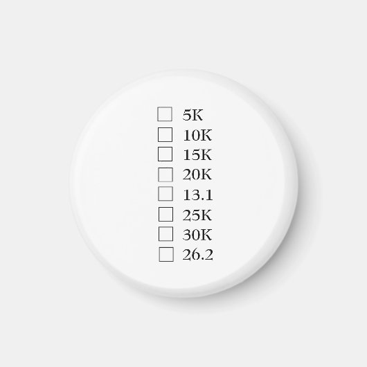 Magnet "Marathon Checklist" (Vorne)