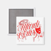 Magnet-Mardi Gras Magnet (Vorderseite/Rückseite)