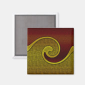 Magnet Maroon Brown Red Swirl Gold, Match Set (Vorderseite/Rückseite)