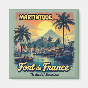 Magnet Martinique Fort-de-France Vintage Magnet