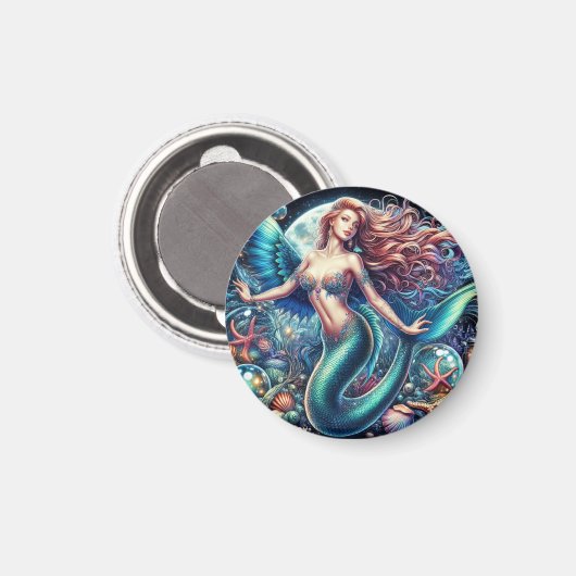Magnet - Meerjungfrau (Vorderseite/Rückseite)