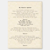 Magnet ; Mein Herz wird geöffnet (Vorderseite)