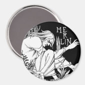 Magnet: Merlin - von Aubrey Beardsley Magnet (Vorderseite/Rückseite)