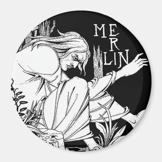 Magnet: Merlin - von Aubrey Beardsley Magnet (Vorne)